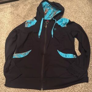 Blue camo zip up